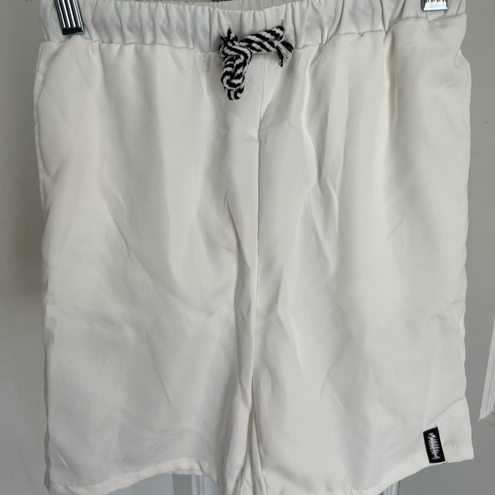NEW Classic White Athletic Shorts kids size 11 to 12